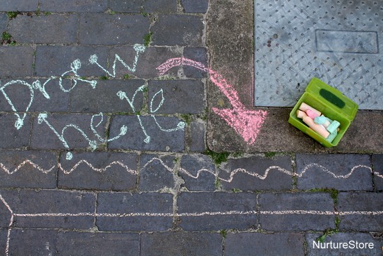 chalk writing outdoors