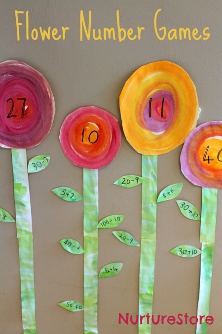 I love all the variations ofor this spring flower number games - fun kids math for all ages