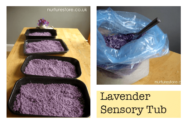 lavender sensory tub