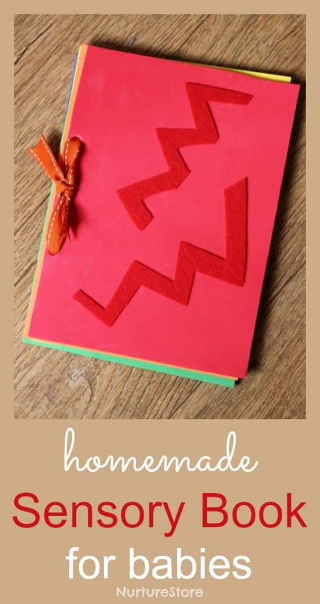Homemade DIY senosry book for babies - simple to make instructions and a lovely gift.