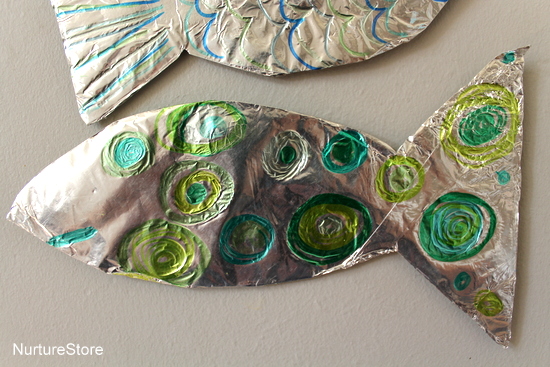 TIn Foil Fish Father's Day Craft - Craft Klatch