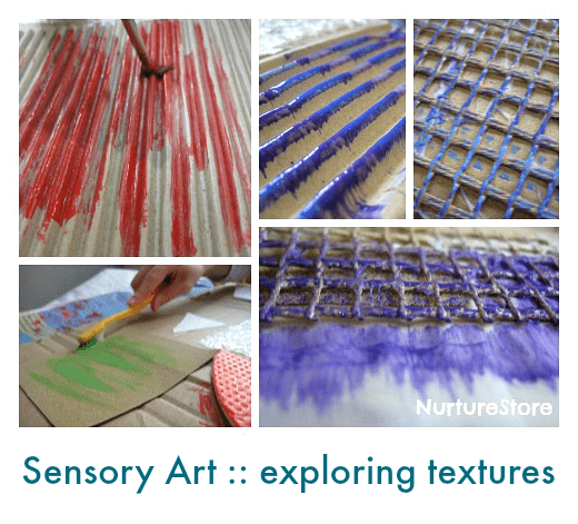 sensory art exploring textures