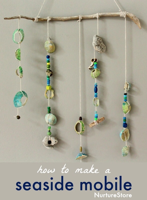 How to make a shell mobile :: a lovely seaside craft for kids
