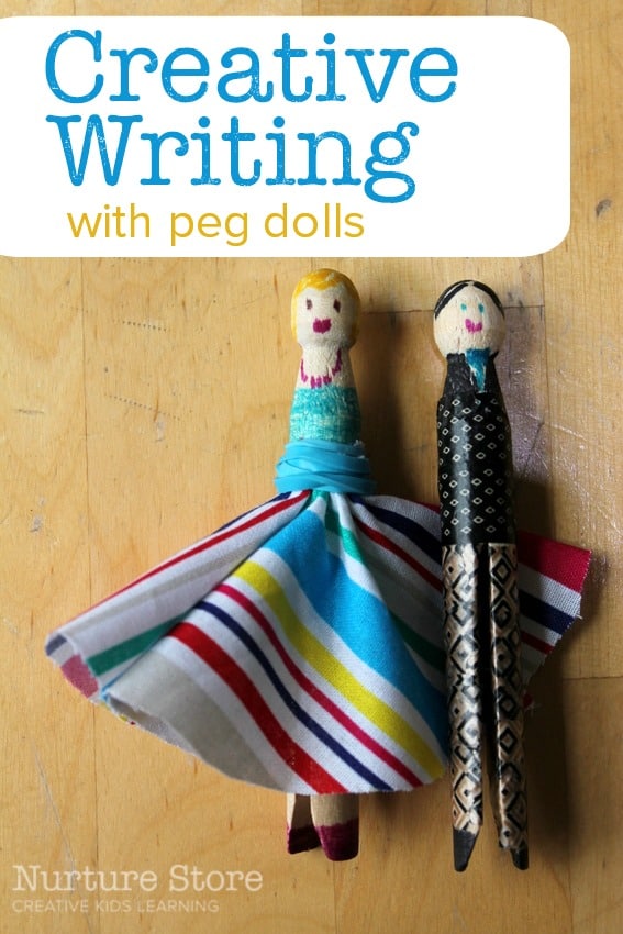 Creative writing for kids, using peg dolls and puppets