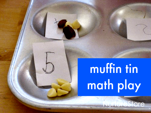 muffin tin math play