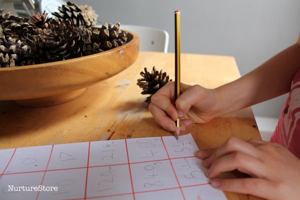 recording data in a table