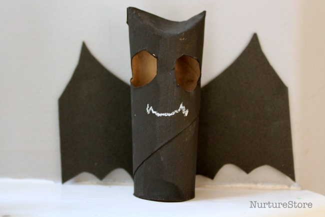 toilet roll bat halloween craft for kids