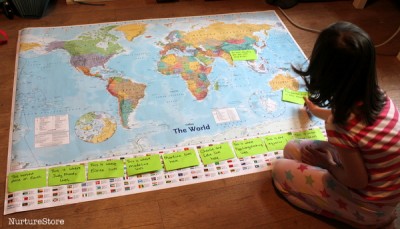 Geo-literacy world map activities for kids - NurtureStore