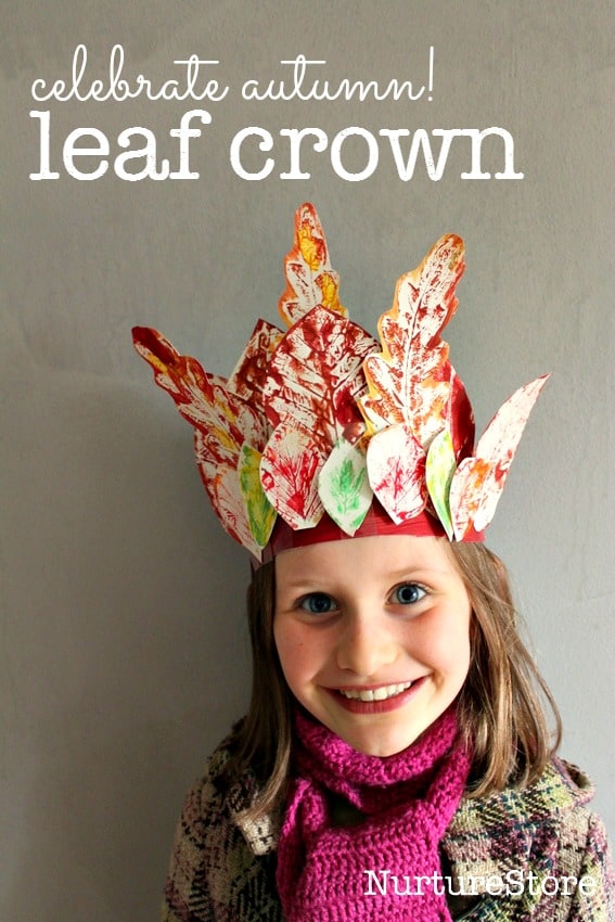 Celebrate autumn with this leaf crown - gorgeous preschool autumn craft for kids