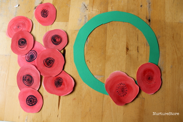 simple poppy day craft wreath