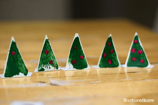 Christmas tree math game preschool