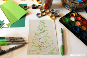 Christmas sensory play :: Christmas tree craft and matching game ...