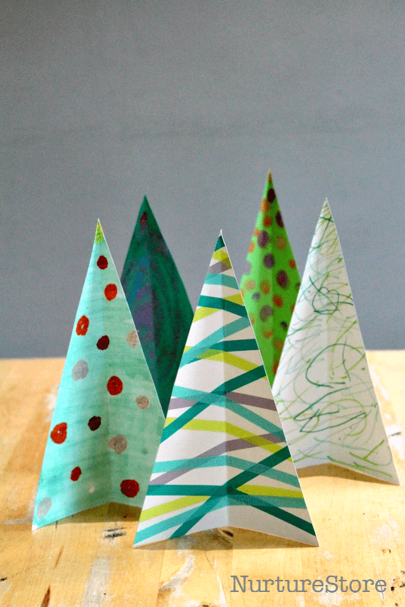 Easy Christmas tree craft for preschool 