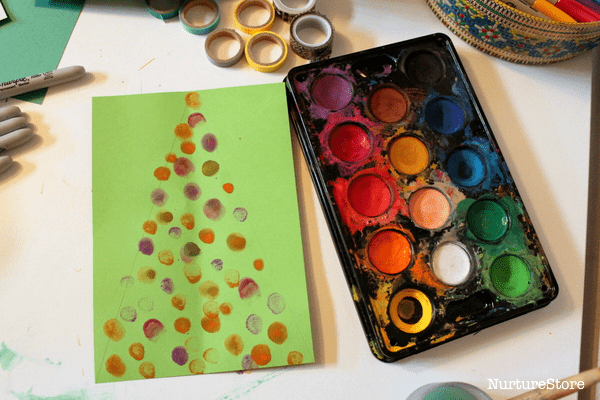 finger print Christmas craft