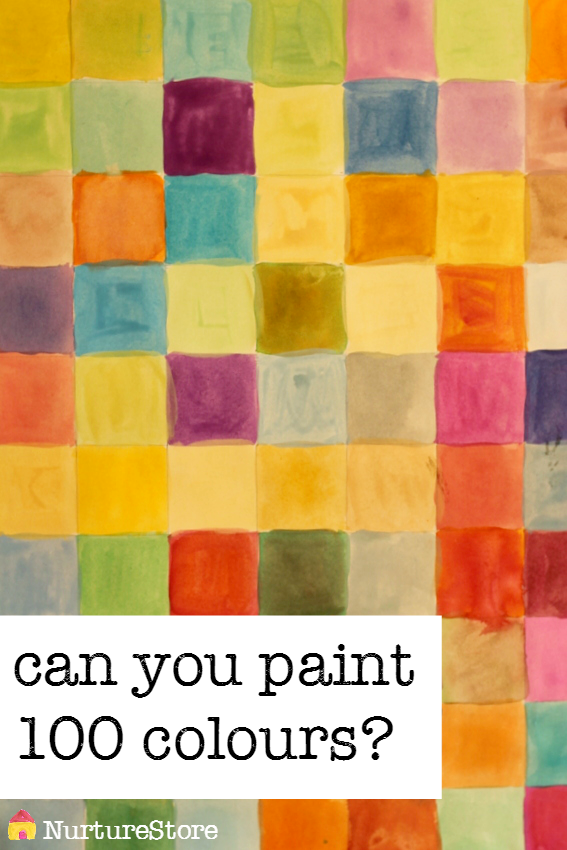 So pretty! Love this 100 colours challenge - great art and math activity, great STEAM activity