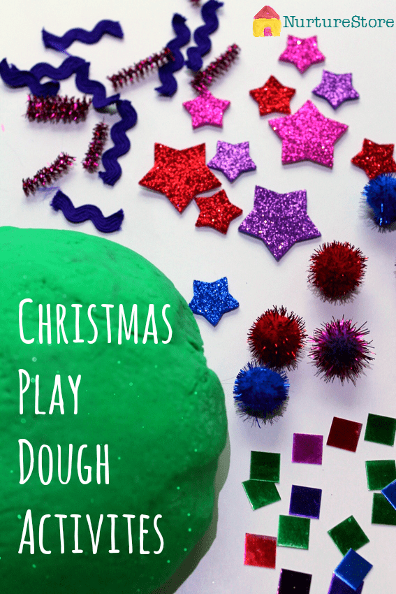 Great ideas for Christmas sensory play activities with lots of Christmas play dough recipes