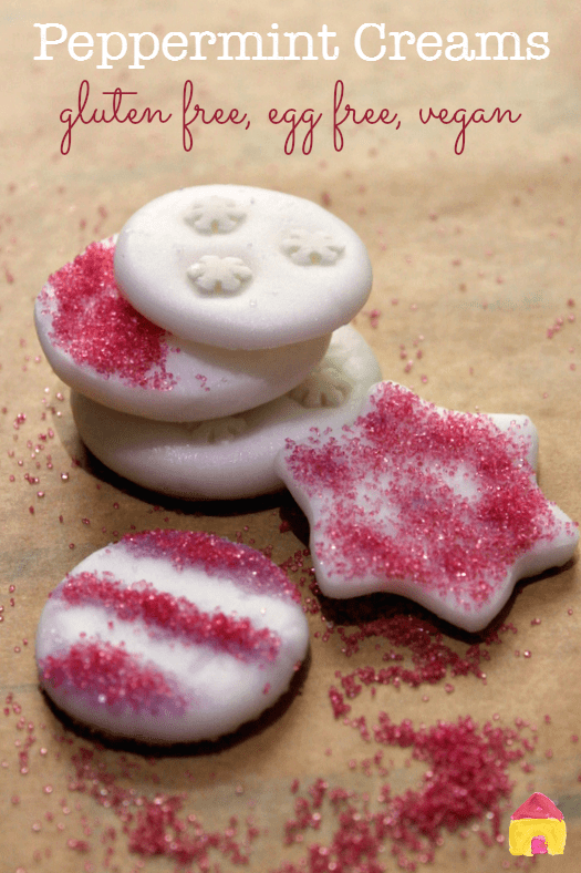 Yummy gluten free Peppermint Cream recipe with no egg. Great vegan Chrsitmas recipe! Easy to make with kids.