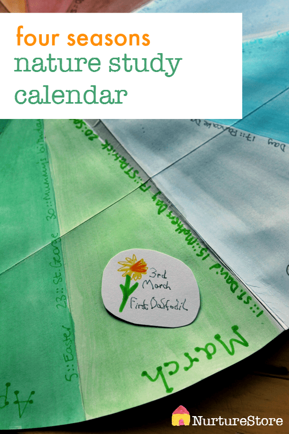 seasonal nature study calendar :: easy homemade calendar for kids, great for learning about the seasons, nature study unit, combining art and science