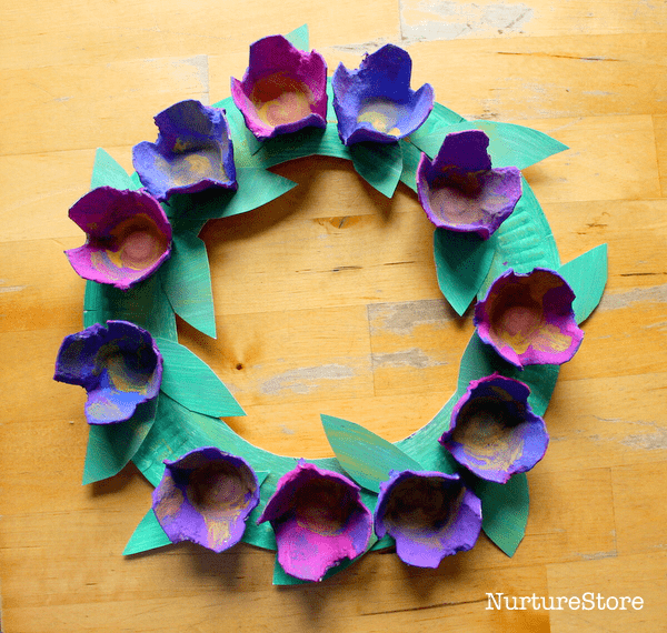 easy flower paper plate wreath