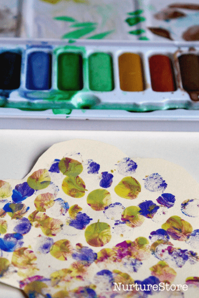 finger painting spring craft