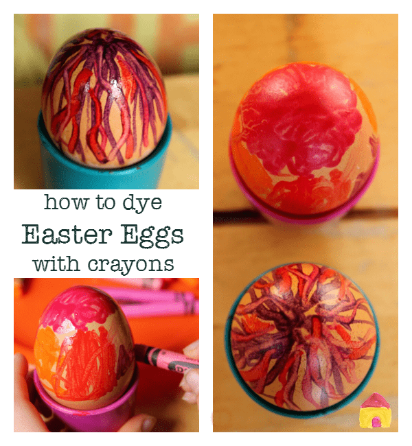 how to dye easter eggs with crayons