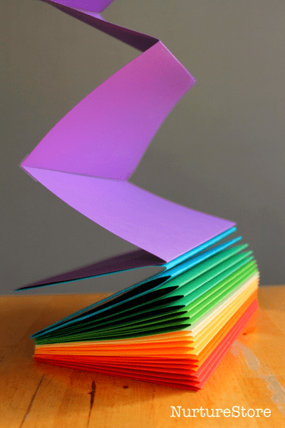 How to make a rainbow zigzag book - NurtureStore