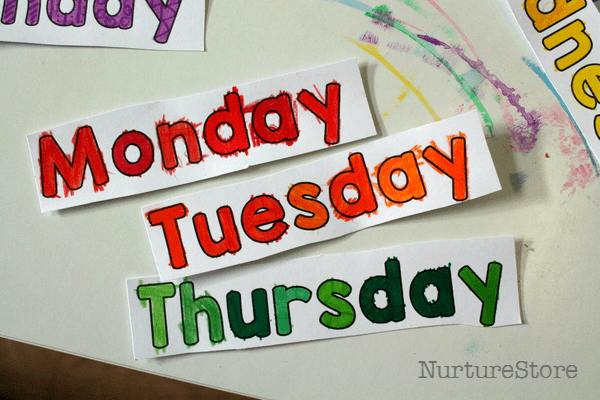 learn the days of the week activity