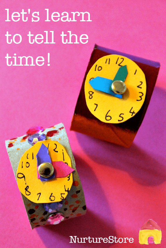 learn to tell the time activities :: clock craft :: watch craft