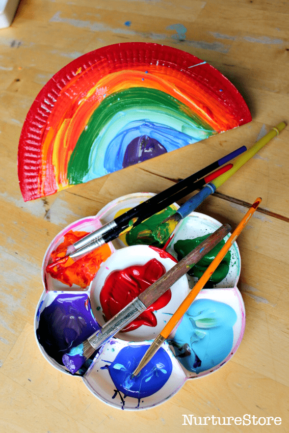 rainbow musical shaker craft
