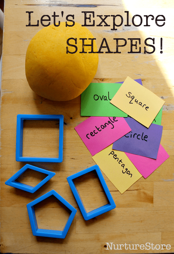 Great ideas to explore shapes using play dough