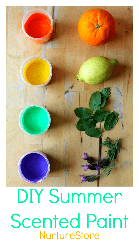 how to make scented paint :: homemade paint :: sensory painting activities :: summer sensory play