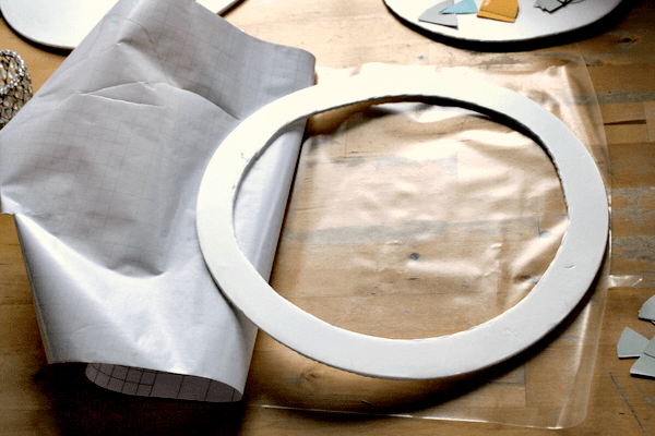 contact paper art circles