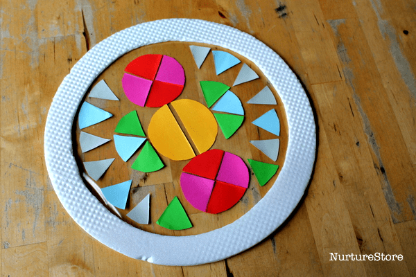 contact paper suncatchers circle art