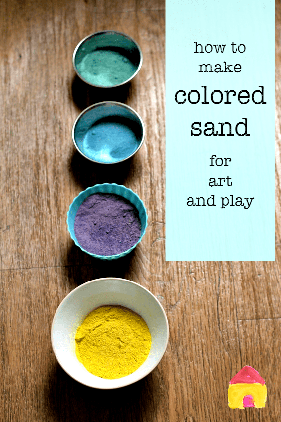 How to make colored sand for sensory play