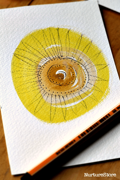 watercolour sunflowers