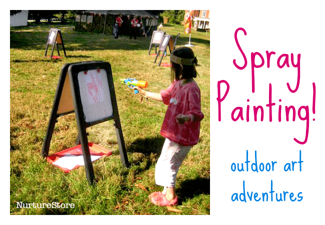 spray painting outdoor art ideas