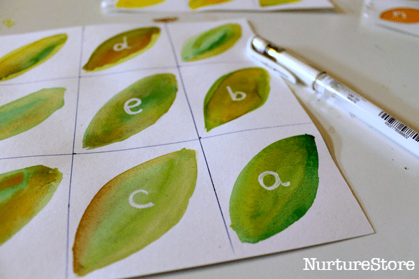 fall leaf alphabet games