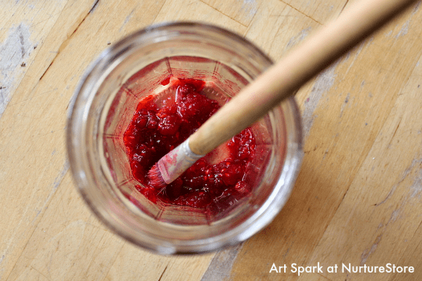 using berries to make watercolor paints