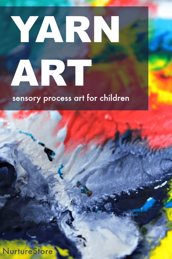 Gorgeous ideas for yarn art sensory process art for children