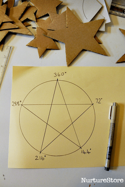 five point star template