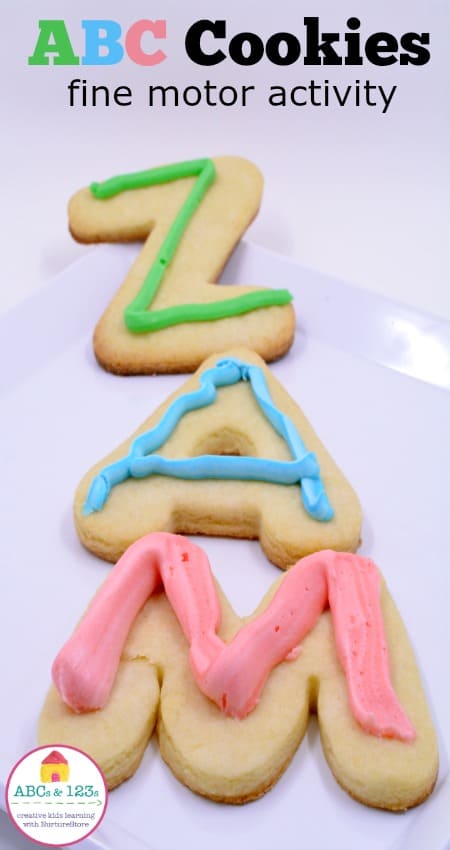 ABC Cookies fun alphabet activity for prescholers - there's a whole series of simpel alphabet activities here!