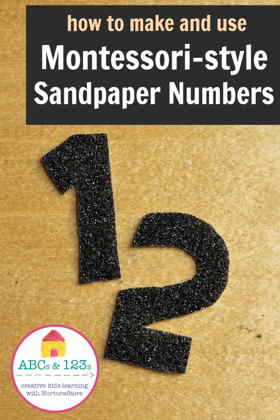 How to make sandpaper numbers and how to use them in Montessori math centers