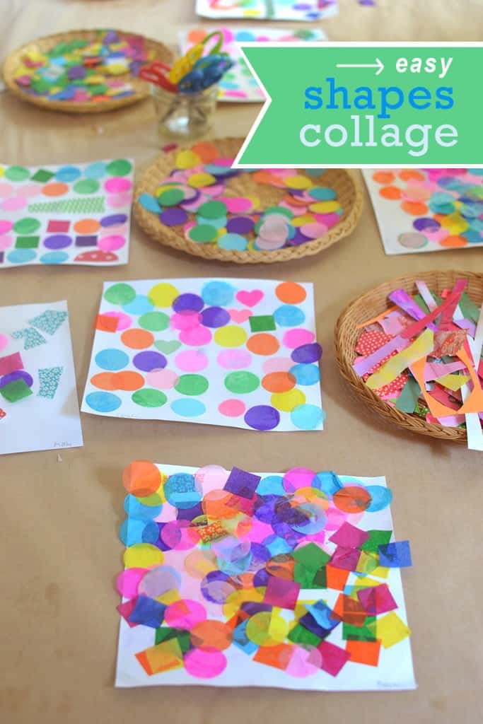 A really easy and effective way to learn about shapes, combining art and math to make a shape collage