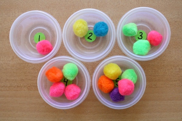 Pom Pom Preschool Math Activity