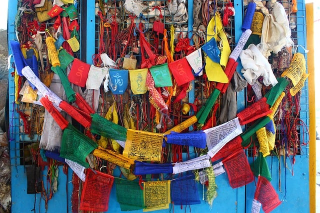 Buddhist prayer flag craft for chidren