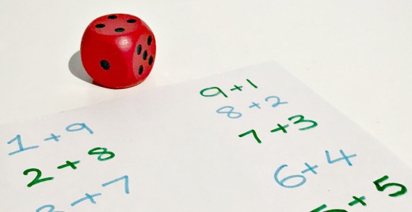 Learning number bonds to ten math game using dice - NurtureStore