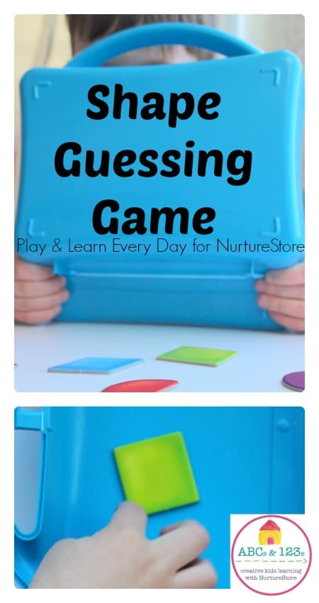 Super easy and fun shape guessing game for toddlers, preschool and older children. Fun shapes activity for home or school.