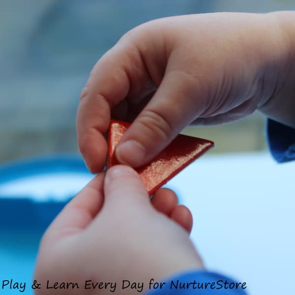 shape guessing game - toddler identifying shapes