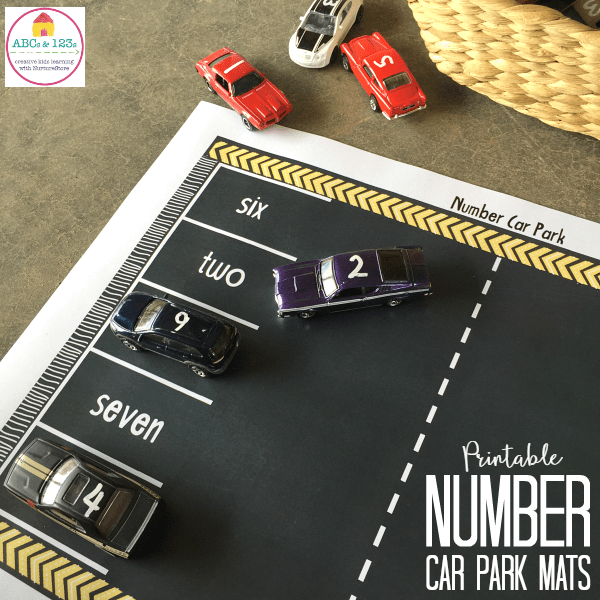 cars printable number recognition activity