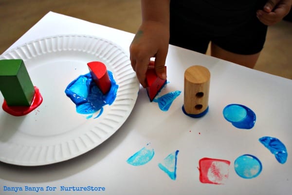 Painting shapes with blocks